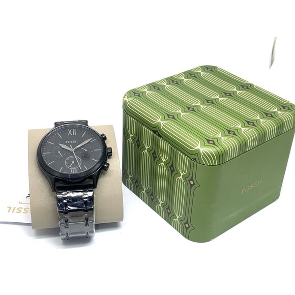 Fossil Men's Watch BQ2365 Fenmore Quartz Black Dial Stainless Steel 44mm - Picture 3 of 14